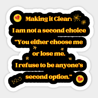 "Unleash your Personal Power with the First Choice Collection!" 💪✨" Sticker